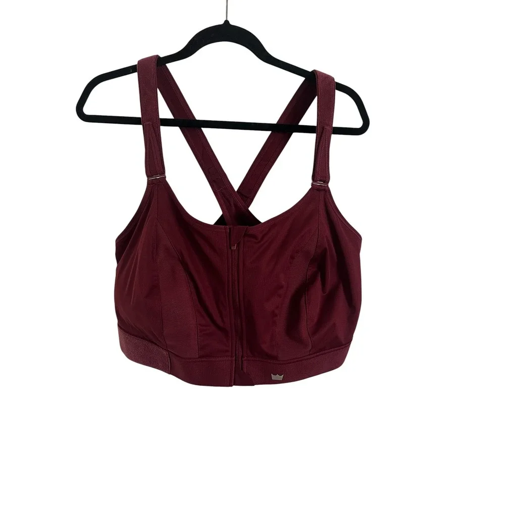 SHEFIT Plus‎ Size High Impact Ultimate Sports Bra in Wine Size 6Luxe